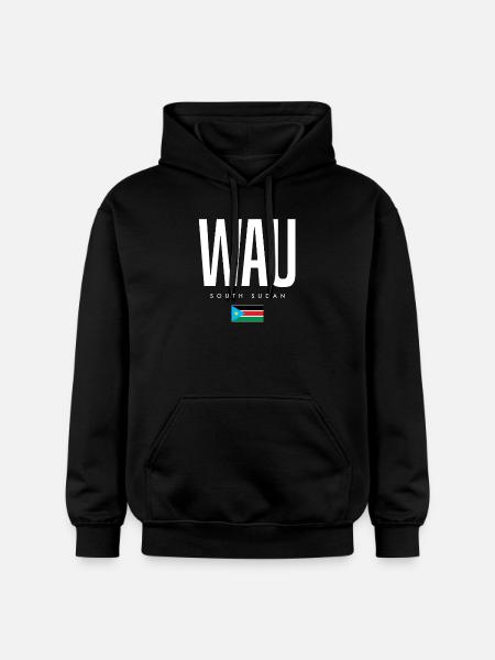 Wau South Sudan - Gildan Unisex Softstyle® Midweight Hoodie - black