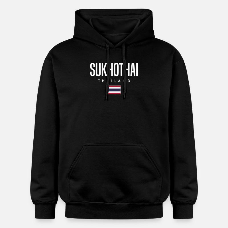 Sukhothai, Thaïlande - Sweat à capuche Softstyle® Gildan Unisexe - noir
