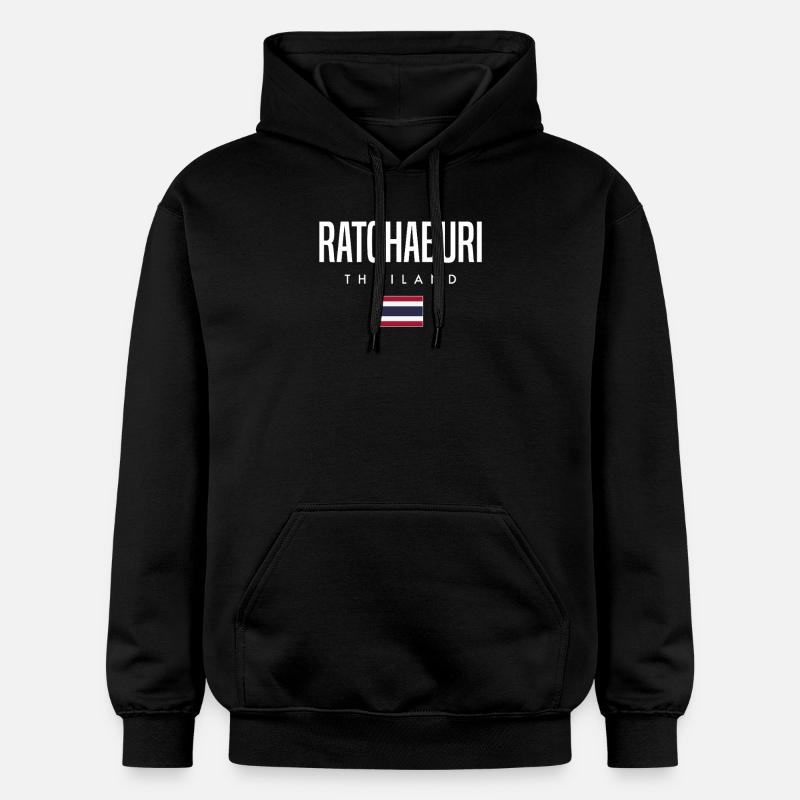 Ratchaburi, Thaïlande - Sweat à capuche Softstyle® Gildan Unisexe - noir