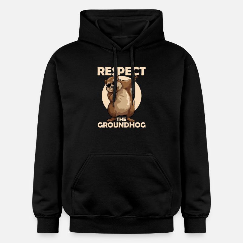 Respecter l’animal rongeur marmotte - Sweat à capuche Softstyle® Gildan Unisexe - noir