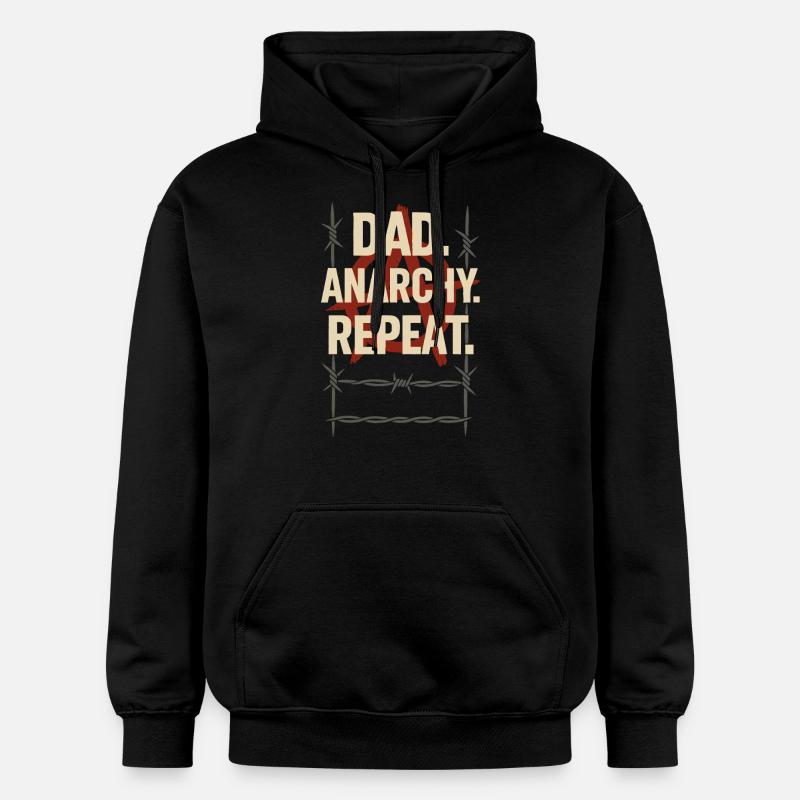Punk Dad Alternatif Paternité Rebelle - Sweat à capuche Softstyle® Gildan Unisexe - noir