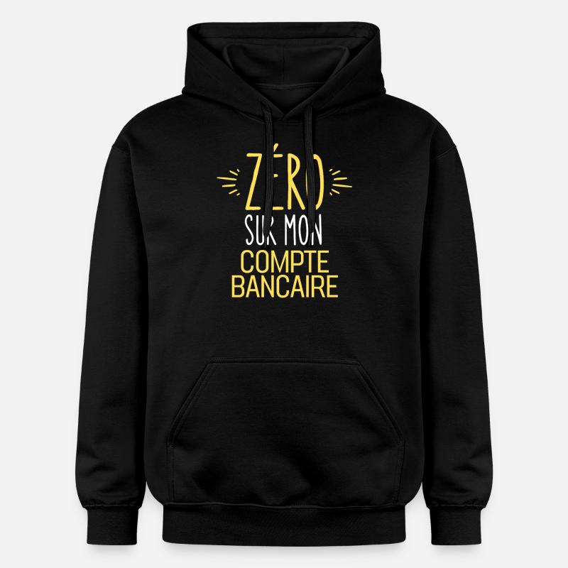 ZERO Sur Mon Compte Bancaire - Sweat à capuche Softstyle® Gildan Unisexe - noir