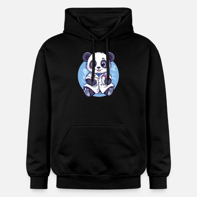 Docteur Panda - Sweat à capuche Softstyle® Gildan Unisexe - noir