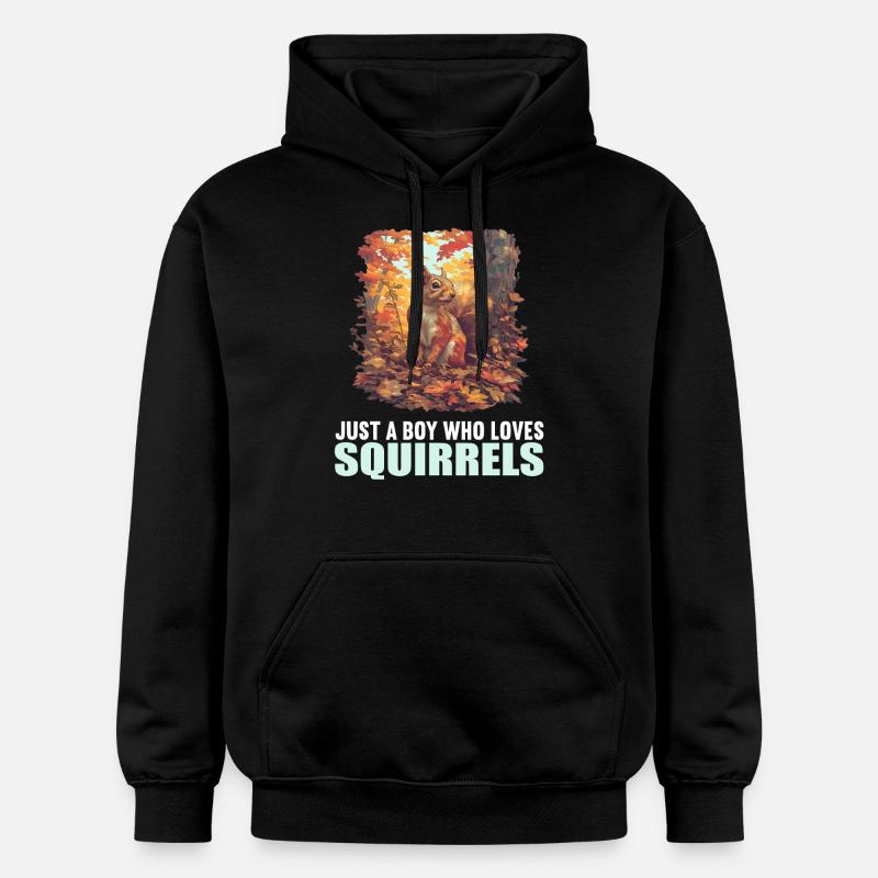 Squirrel - Gildan Unisex Softstyle® Midweight Hoodie - black