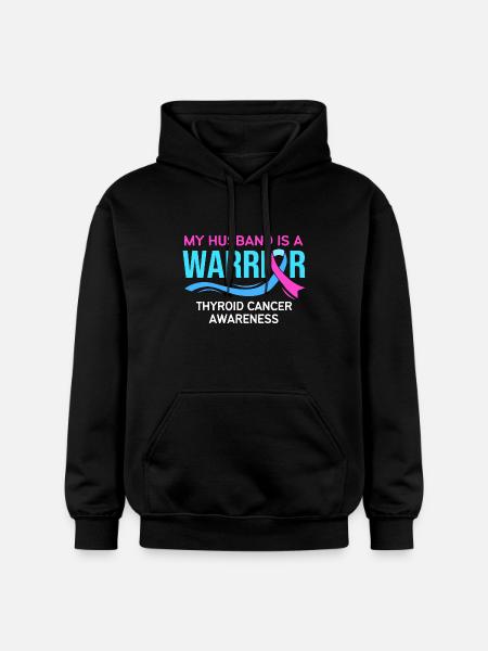 Thyroid cancer - Gildan Unisex Softstyle® Midweight Hoodie - black