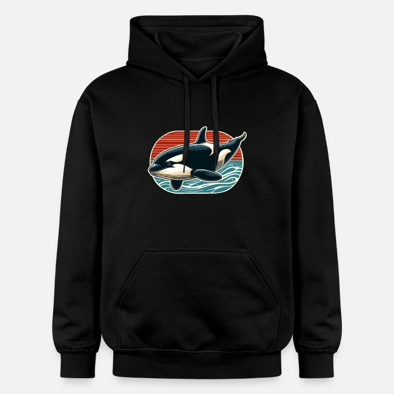 Orque Épaulard - Sweat à capuche Softstyle® Gildan Unisexe - noir