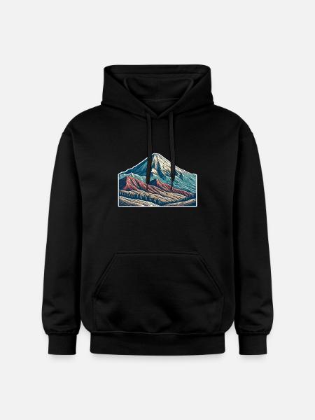 Mountains - Gildan Unisex Softstyle® Midweight Hoodie - black