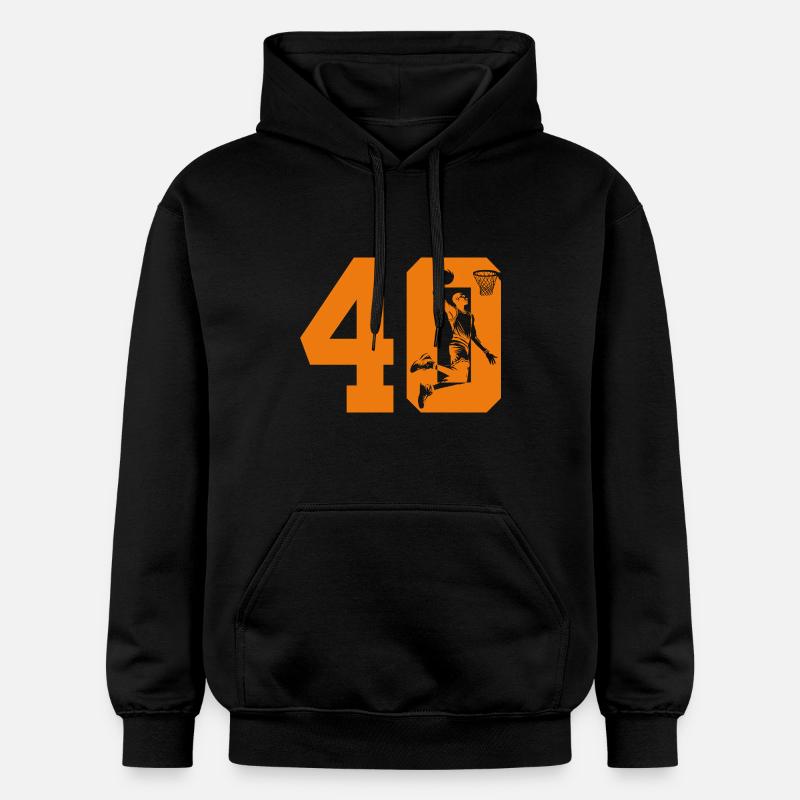 NUMÉRO 40 BASKETBALL 40E ANNIVERSAIRE - Sweat à capuche Softstyle® Gildan Unisexe - noir