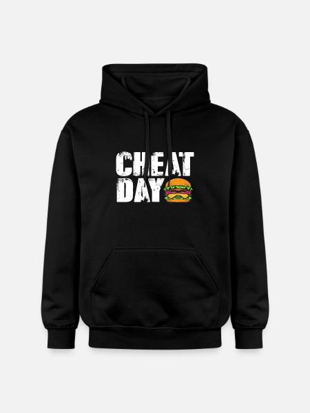 Cheeseburger Burger - Gildan Unisex Softstyle® Midweight Hoodie - black