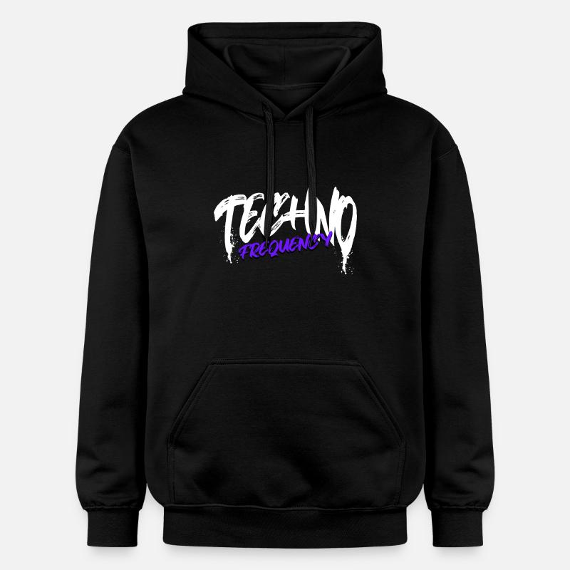 Techno - Sweat à capuche Softstyle® Gildan Unisexe - noir