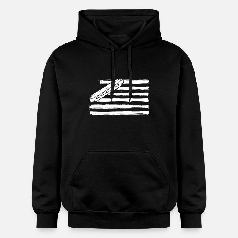 Harmonica Harmonica - Gildan Unisex Softstyle® Midweight Hoodie - black