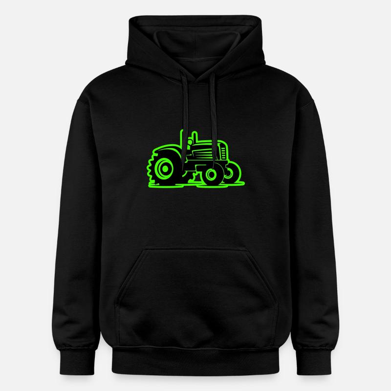 Icône de l’agriculture tracteur - Sweat à capuche Softstyle® Gildan Unisexe - noir