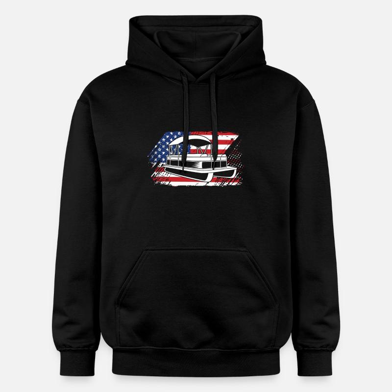 Bateau ponton Bateau Bateaux - Sweat à capuche Softstyle® Gildan Unisexe - noir