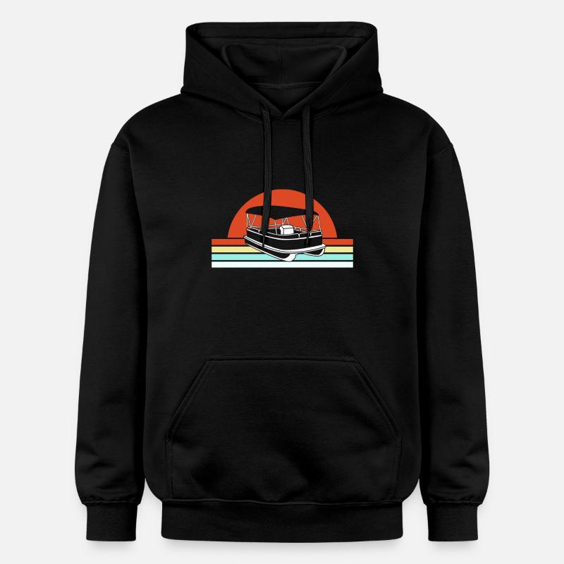 Bateau ponton Bateau Bateaux - Sweat à capuche Softstyle® Gildan Unisexe - noir