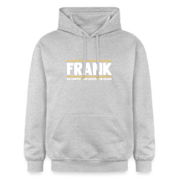 Frank - Gildan Unisex Softstyle® Midweight Hoodie - Hellgrau meliert - Vorne - Liana (172cm) & Jaron (178cm)
