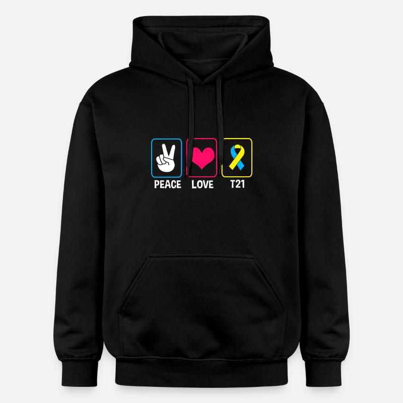 Trisomie 21 - Sweat à capuche Softstyle® Gildan Unisexe - noir