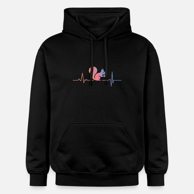 Écureuil Animal - Sweat à capuche Softstyle® Gildan Unisexe - noir