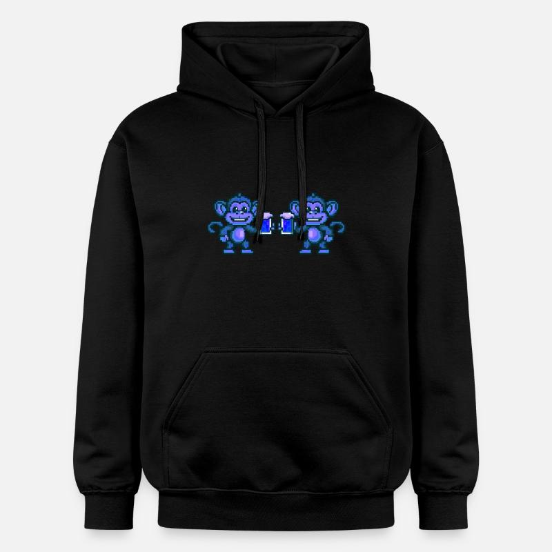 Affe Team Bier Party - Gildan Unisex Softstyle® Midweight Hoodie - Schwarz