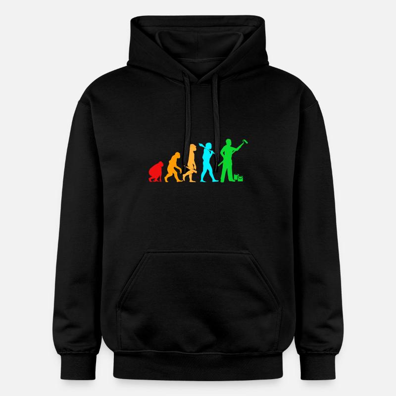 Évolution du peintre - Sweat à capuche Softstyle® Gildan Unisexe - noir