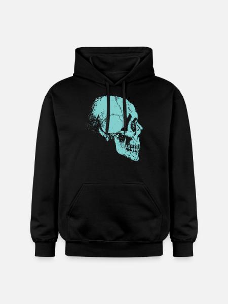 Skeleton skull of bones - Gildan Unisex Softstyle® Midweight Hoodie - black