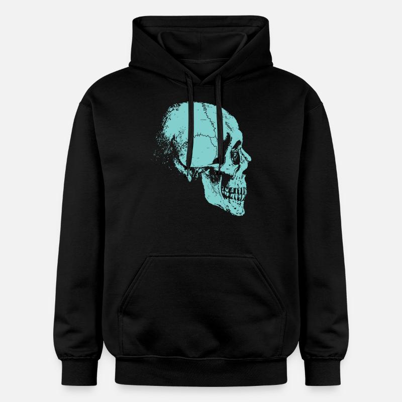 Crâne de squelette d’OS - Sweat à capuche Softstyle® Gildan Unisexe - noir