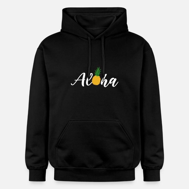 Ananas Aloha - Sweat à capuche Softstyle® Gildan Unisexe - noir