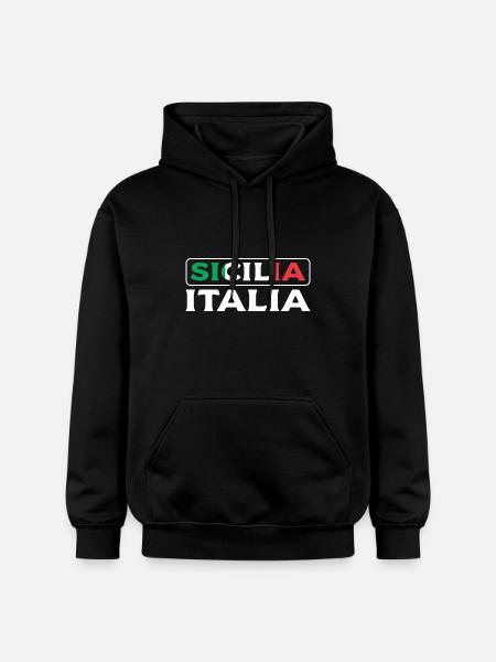 Italy Sicily - Gildan Unisex Softstyle® Midweight Hoodie - black