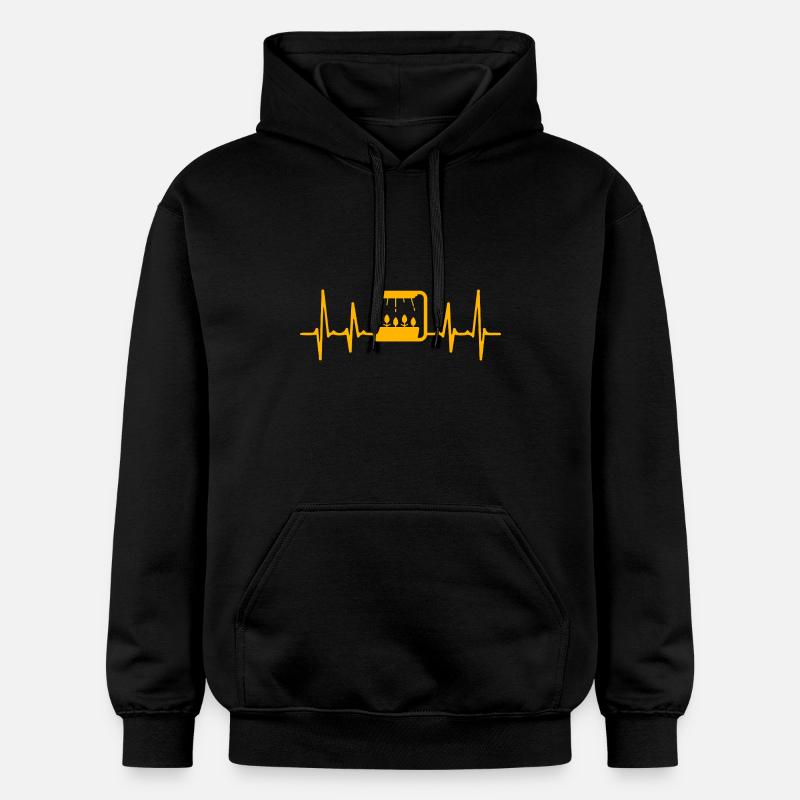Battement de cœur hydroponique - Sweat à capuche Softstyle® Gildan Unisexe - noir