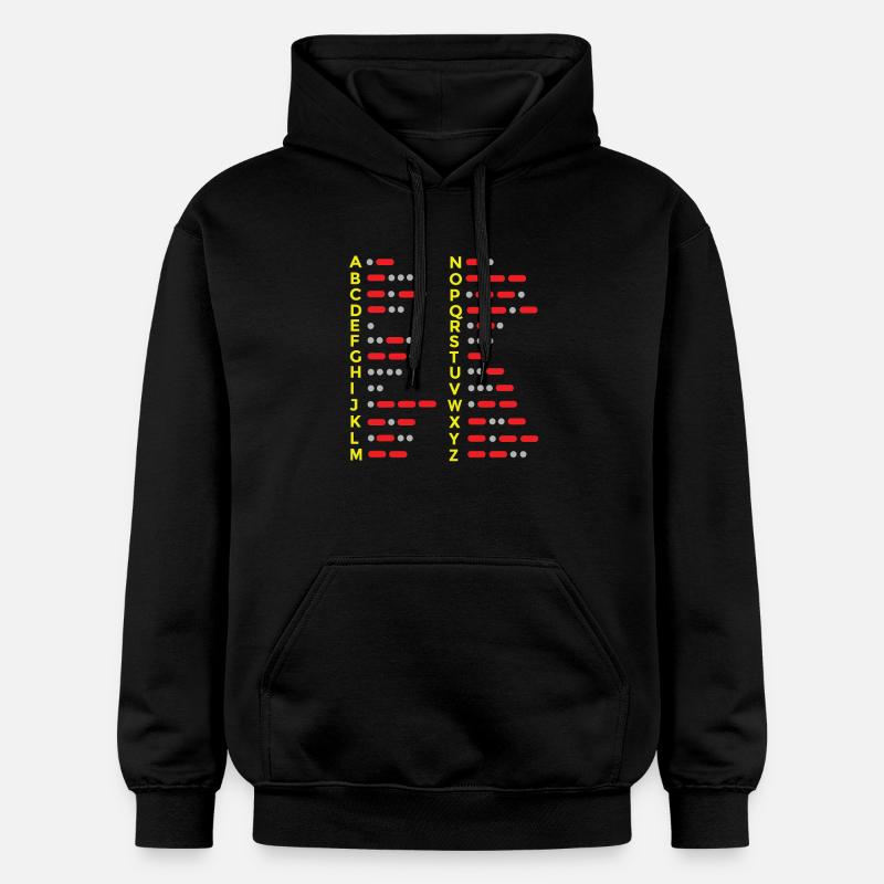 Morse Alphabet - Sweat à capuche Softstyle® Gildan Unisexe - noir