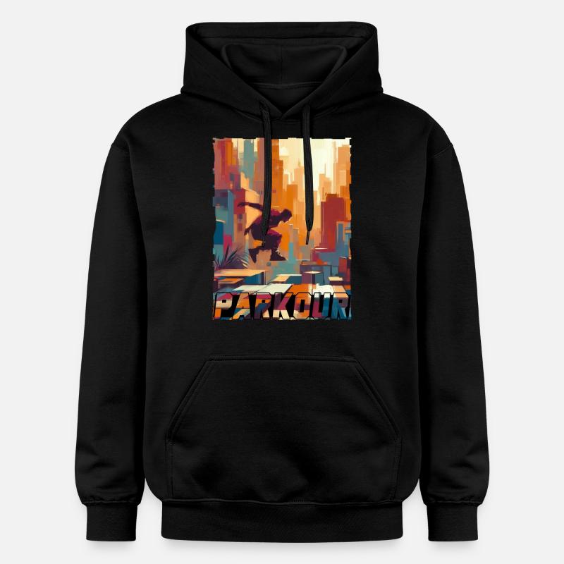 Parkour - Sweat à capuche Softstyle® Gildan Unisexe - noir