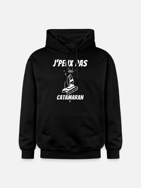 I can't I have Catamaran - Gildan Unisex Softstyle® Midweight Hoodie - black