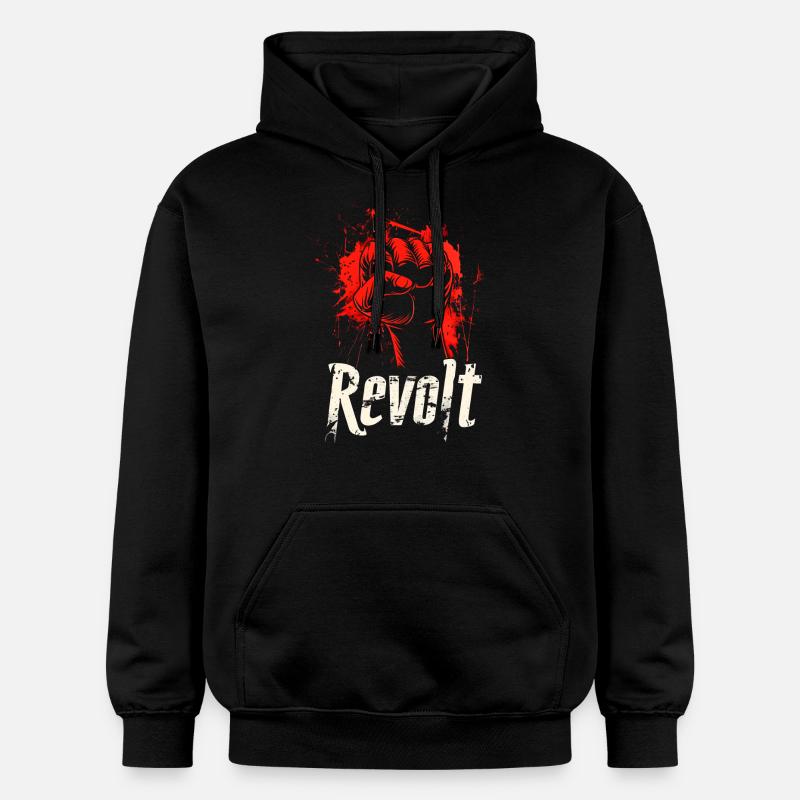 Révolte Main Rouge - Sweat à capuche Softstyle® Gildan Unisexe - noir