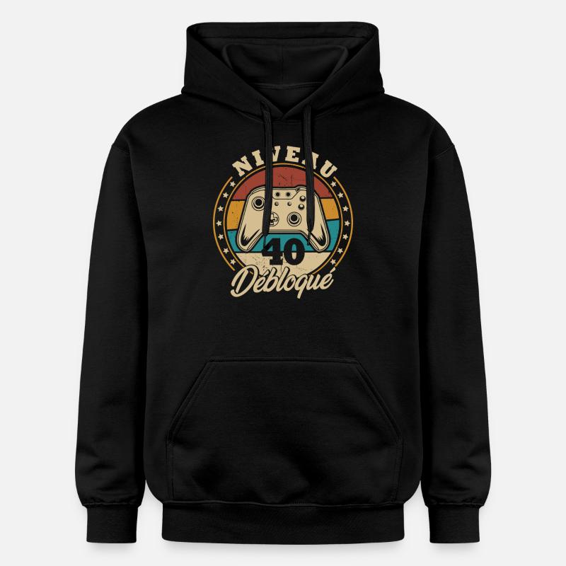 Niveau 40 débloque - Sweat à capuche Softstyle® Gildan Unisexe - noir