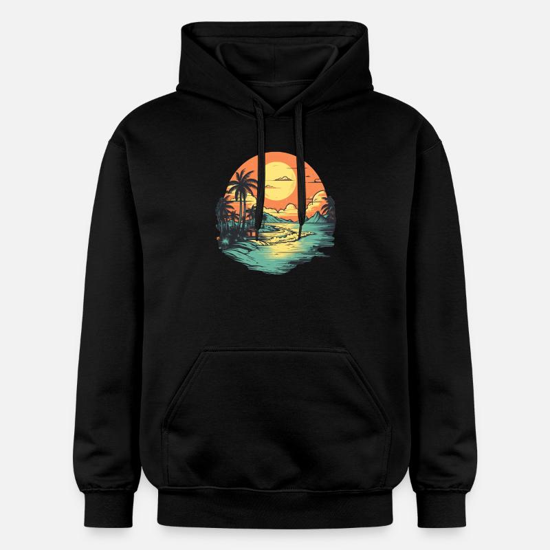 Plage - Sweat à capuche Softstyle® Gildan Unisexe - noir