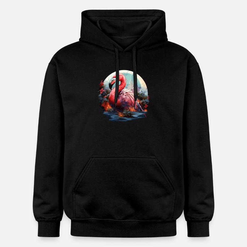 Flamant - Sweat à capuche Softstyle® Gildan Unisexe - noir