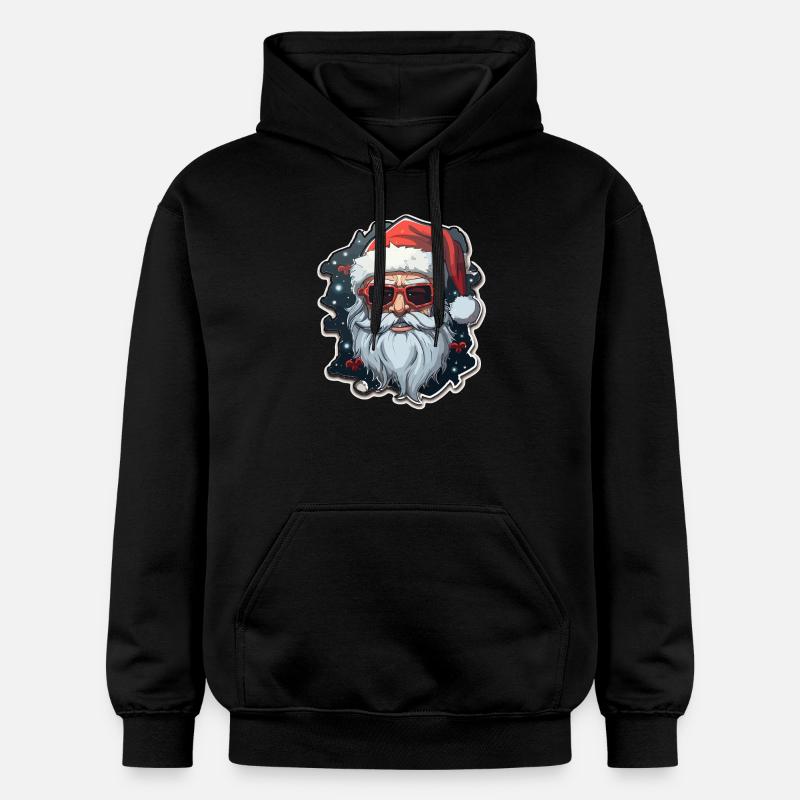 Père Noël - illustration - Sweat à capuche Softstyle® Gildan Unisexe - noir