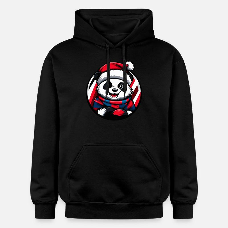 Panda Noël Noël - Sweat à capuche Softstyle® Gildan Unisexe - noir