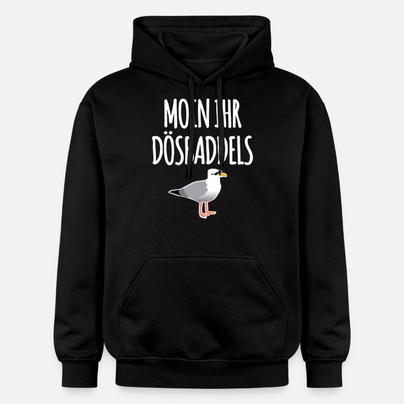 Moin Ihr Dösbaddels - Gildan Unisex Softstyle® Midweight Hoodie - Schwarz