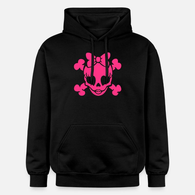 Pink Lady Skull 01 - Sweat à capuche Softstyle® Gildan Unisexe - noir
