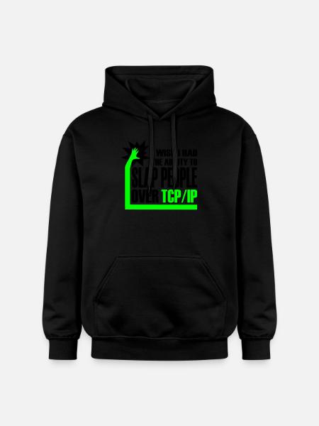 slap_over_tcp_ip - Gildan Unisex Softstyle® Midweight Hoodie - black