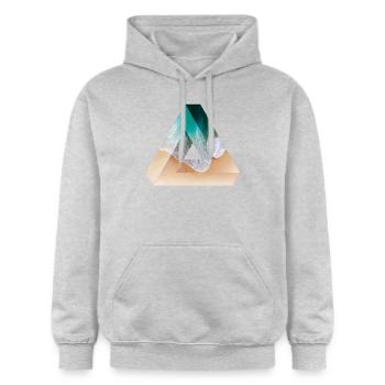 Meer Wasser See Geschenk Penrose Dreieck - Gildan Unisex Softstyle® Midweight Hoodie - Hellgrau meliert - Vorne - Liana (172cm) & Jaron (178cm)