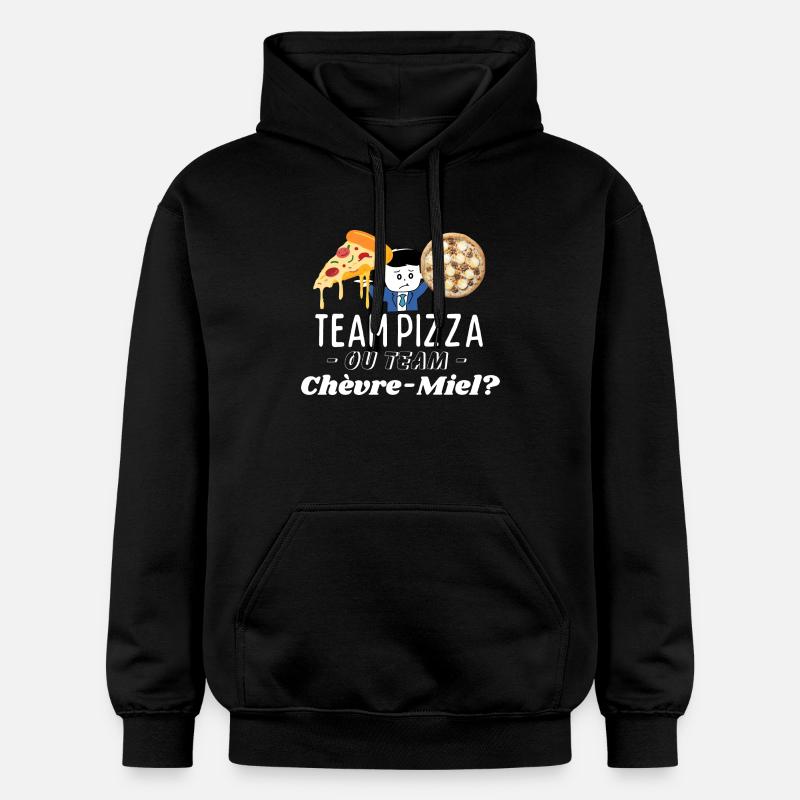 Team Pizza oder Team Chèvre-Miel? - Gildan Unisex Softstyle® Midweight Hoodie - Schwarz
