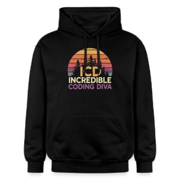 Les esprits créatifs dans le code médical - Sweat à capuche Softstyle® Gildan Unisexe - noir - Devant - Marisol (170cm) & Nik (191cm)