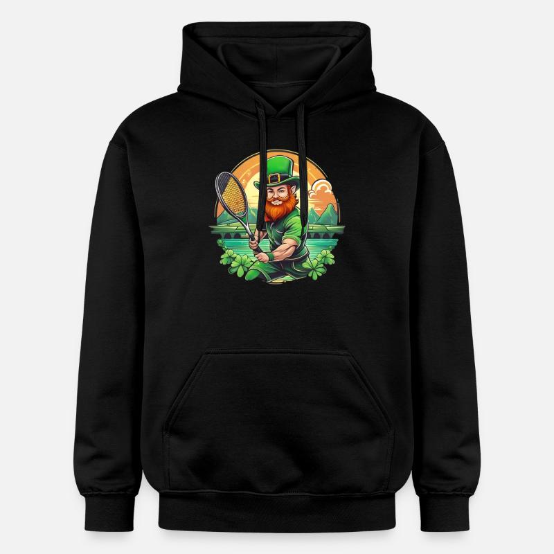 Saint-Patrick Shamrock Tennis - Sweat à capuche Softstyle® Gildan Unisexe - noir