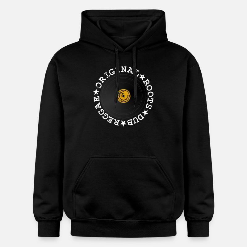 Disque vinyle Dub Reggae - Sweat à capuche Softstyle® Gildan Unisexe - noir