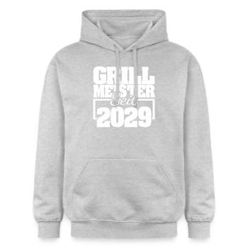 2029 - Gildan Unisex Softstyle® Midweight Hoodie - Hellgrau meliert - Vorne - Liana (172cm) & Jaron (178cm)