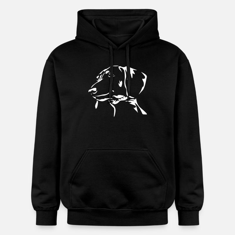 Tête de teckel « Black Edition - Sweat à capuche Softstyle® Gildan Unisexe - noir