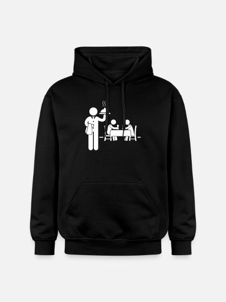 Waitress Waiter - Gildan Unisex Softstyle® Midweight Hoodie - black