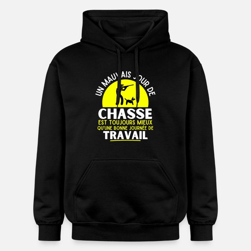 chasse, chasseur, fan de chasse - Sweat à capuche Softstyle® Gildan Unisexe - noir