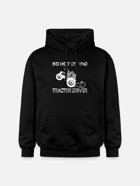 Traktorsprung-Grafik mit fettem Text - Gildan Unisex Softstyle® Midweight Hoodie - Schwarz